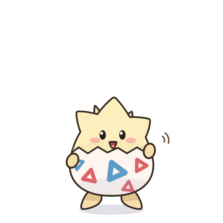 Togepi waving.